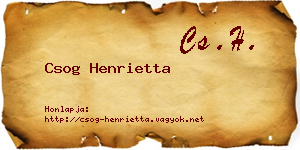 Csog Henrietta névjegykártya