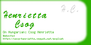 henrietta csog business card